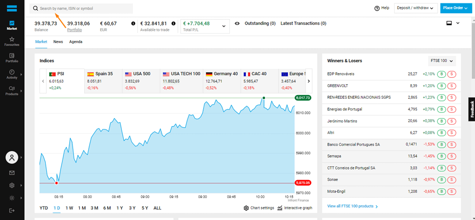 Degiro dashboard